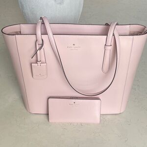 Kate Spade Blush Pink Tote and Wallet Set